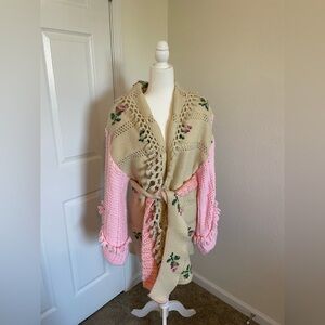 Upcycled Vintage Blanket Cardigan